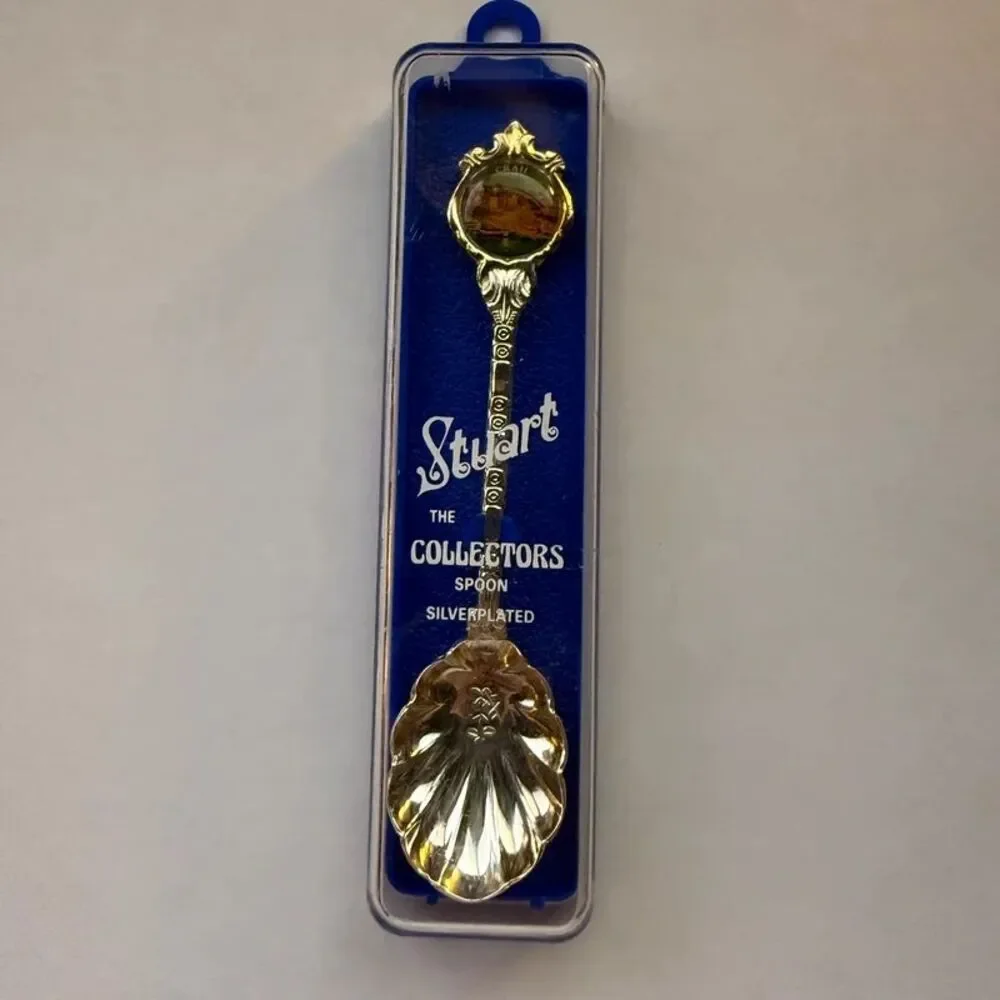 Vintage Stuart Crail Scotland Souvenir Spoon Silver Plated Collector Keepsake Ca
